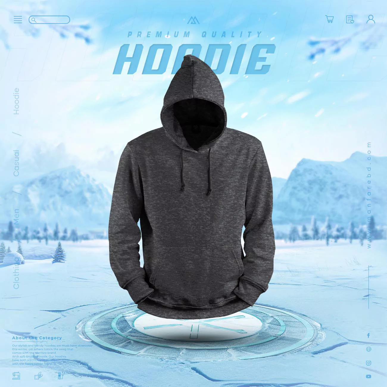 Premium Winter Hoodie For Men I MF-562-H